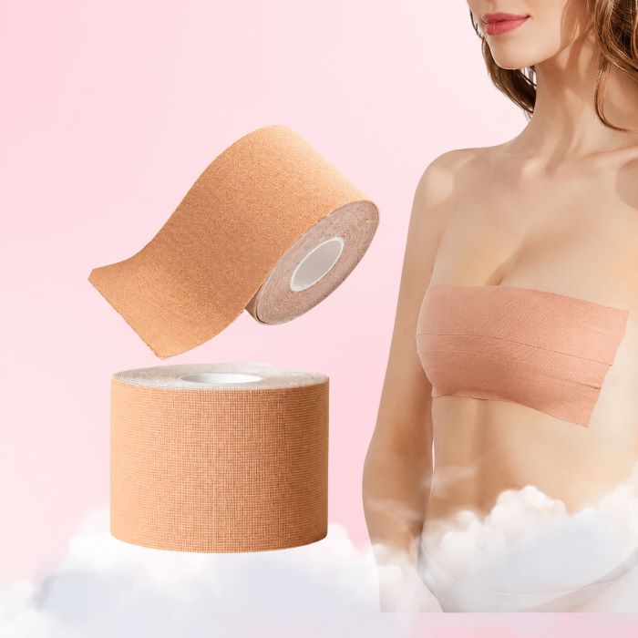 sử dụng boob tape khi mặc áo trễ vai